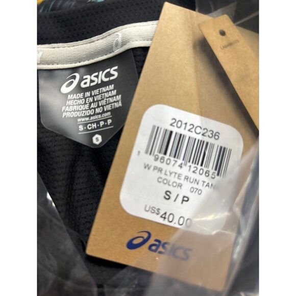 ASICS Women's PR Lyte Running Tank Night Shade/ Sage Print - Picture 8 of 10